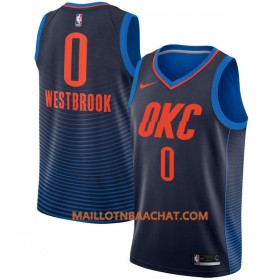 Maillot NBA Oklahoma City Thunder Russell Westbrook 0 Nike 2017-18 Navy Swingman - Homme